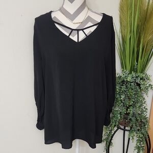 Cato Black Long Sleeve Women's Top